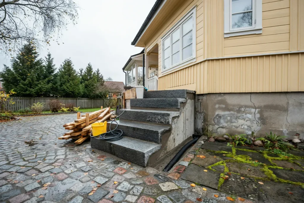 renovera k llartrappa utomhus r tt material s ker konstruktion och smarta val f r nordiskt klimat